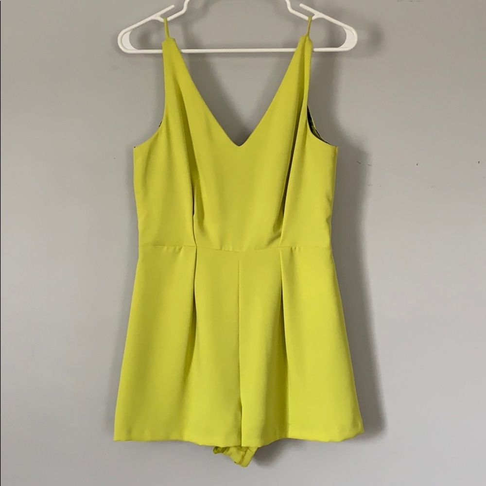 Topshop lime green romper